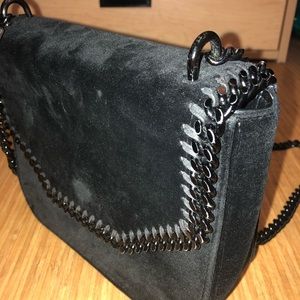 Stella McCartney Falabella Black Velvet Box Bag